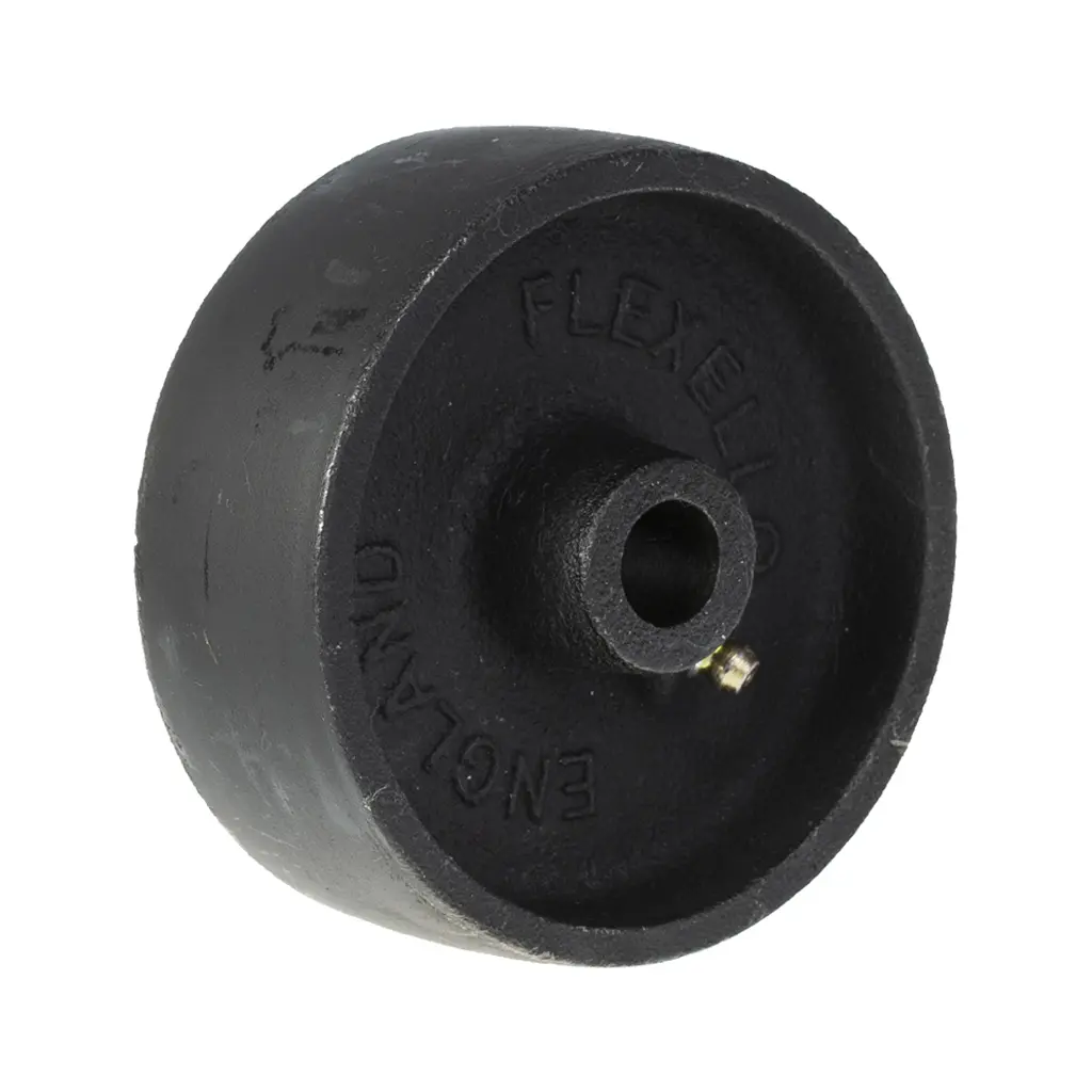 WCI 4M15 Wheel series 100mm cast iron 15mm bore hub length 48mm plain bearing 450kg