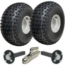 ATV Trailer Kit, 22x11.00-8 4pr P323 Knobby tyre, Hub/stub axle 35x35mm, pressed hitch, 310kg load capacity