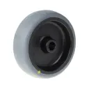 TPA 75/8G-ELS Wheel series 75mm electrically conductive grey thermoplastic rubber on polypropylene centre 8mm bore hub length 29.5mm plain bearing 50kg