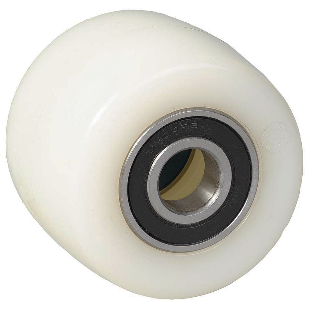 Pallet roller 82x60mm nylon 20mm bore hub length 60mm ball bearing 650kg