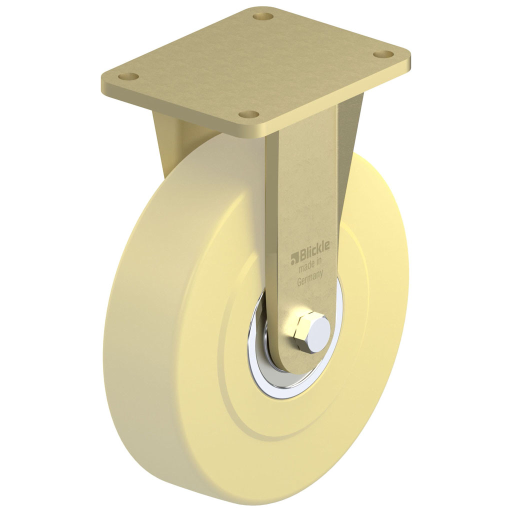 BS-GSPO 250K 250x65mm fixed top plate 255x200mm castor with cast nylon ball bearing wheel 5000kg.