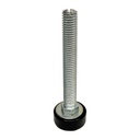 M10x70 Zinc plated rigid levelling foot with 25mm plastic base 500kg with slot