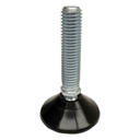 M12x50 Zinc plated tilting levelling foot with 40mm plastic base 100kg