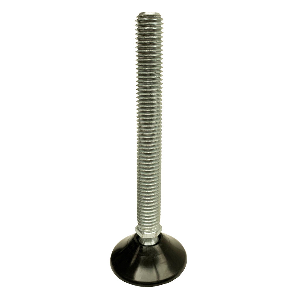 M12x100 Zinc plated tilting levelling foot with 40mm plastic base 100kg