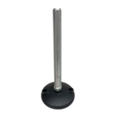 M20x200 Zinc plated tilting levelling foot, 100mm plastic base with holes 900kg