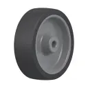 POSI 125/12G  Wheel series 125mm black heat resistant silicone rubber on thermoplastic centre (-25°C - +250°C) 12mm bore hub length 45mm plain bearing 120kg