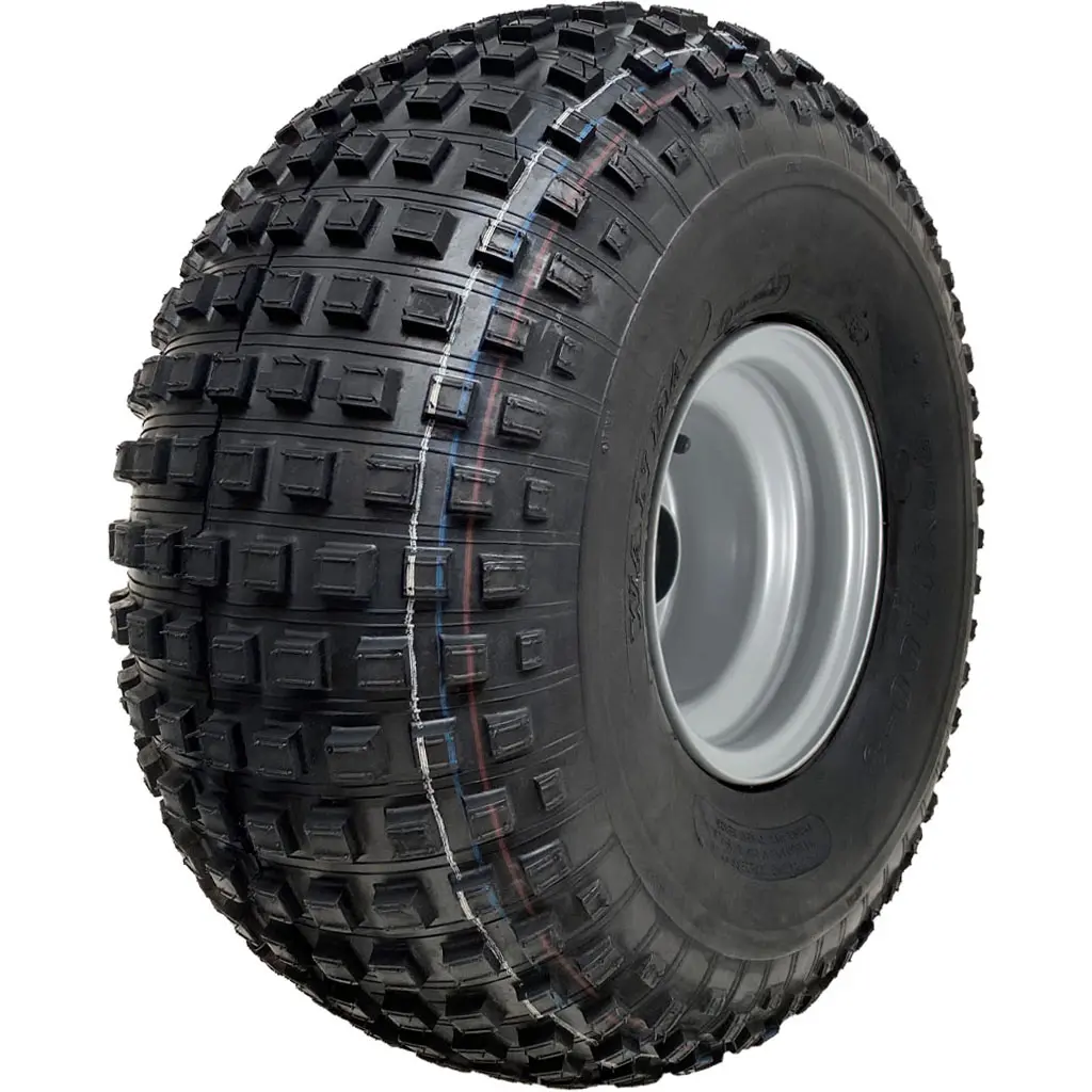 22x11.00-8 4ply P323 KNOBBY WHEEL on 25mmBB + plastic cap