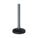 M16x150 Stainless steel levelling foot 80mm plastic base 1000kg AISI 304/A2