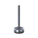 M10x100 Stainless steel levelling foot 50mm stainless base with anti-vibration rubber pad 350kg AISI 304/A2