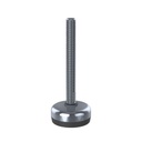 M12x100 Stainless steel levelling foot 50mm stainless base with anti-vibration rubber pad 400kg AISI 304/A2