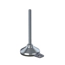 M16x150 Stainless steel levelling foot 80mm stainless base & fixing hole with anti-vibration rubber pad 1500kg AISI 304/A2