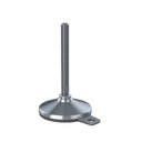 M16x150 Stainless steel levelling foot 105mm stainless base & fixing hole with anti-vibration rubber pad 2200kg AISI 304/A2