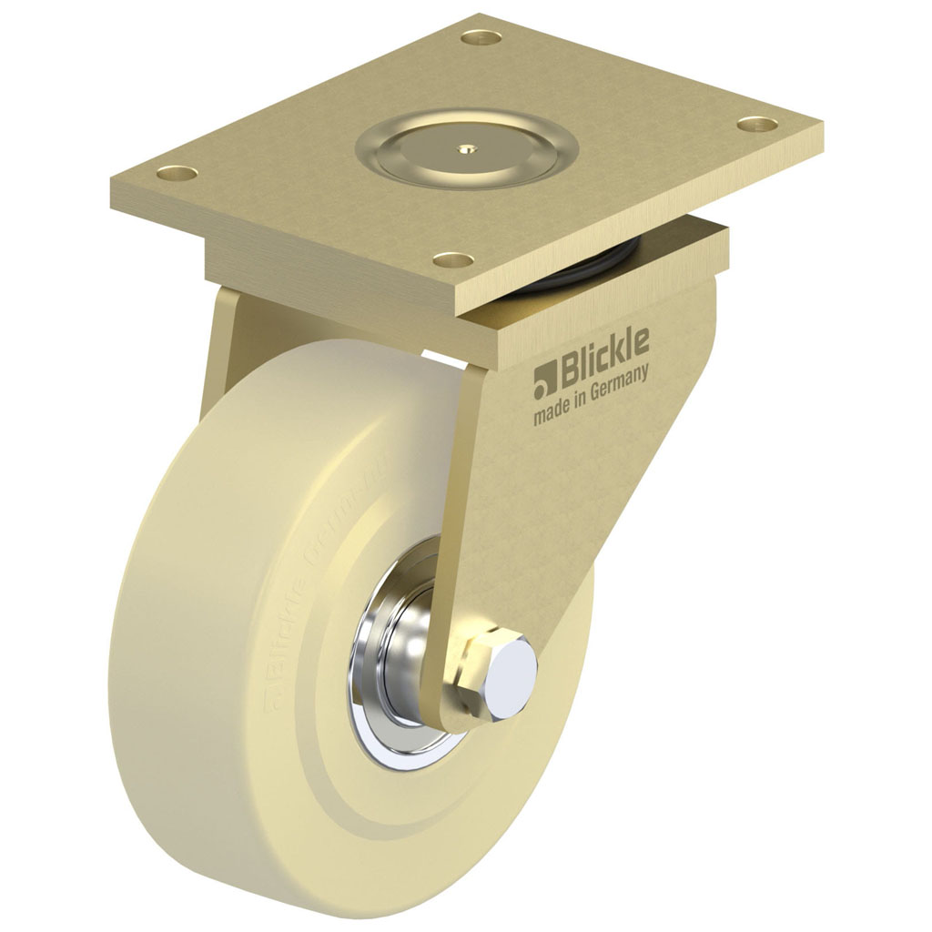 LS-GSPO 252K 250x80mm swivel top plate 255x200mm castor with cast nylon ball bearing wheel 6000kg.