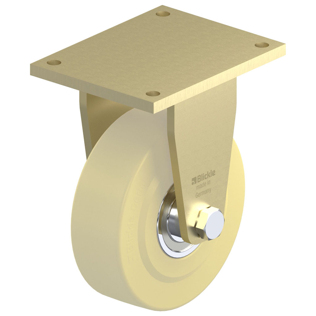 BS-GSPO 252K 250x80mm fixed top plate 255x200mm castor with cast nylon ball bearing wheel 6000kg.