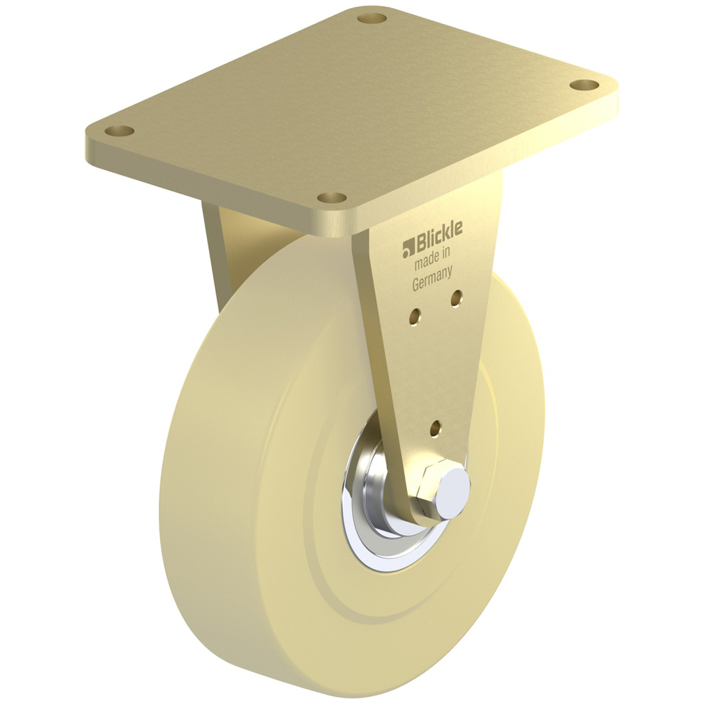 BS-GSPO 400K 400x110mm fixed top plate 400x300mm castor with cast nylon ball bearing wheel 12000kg.