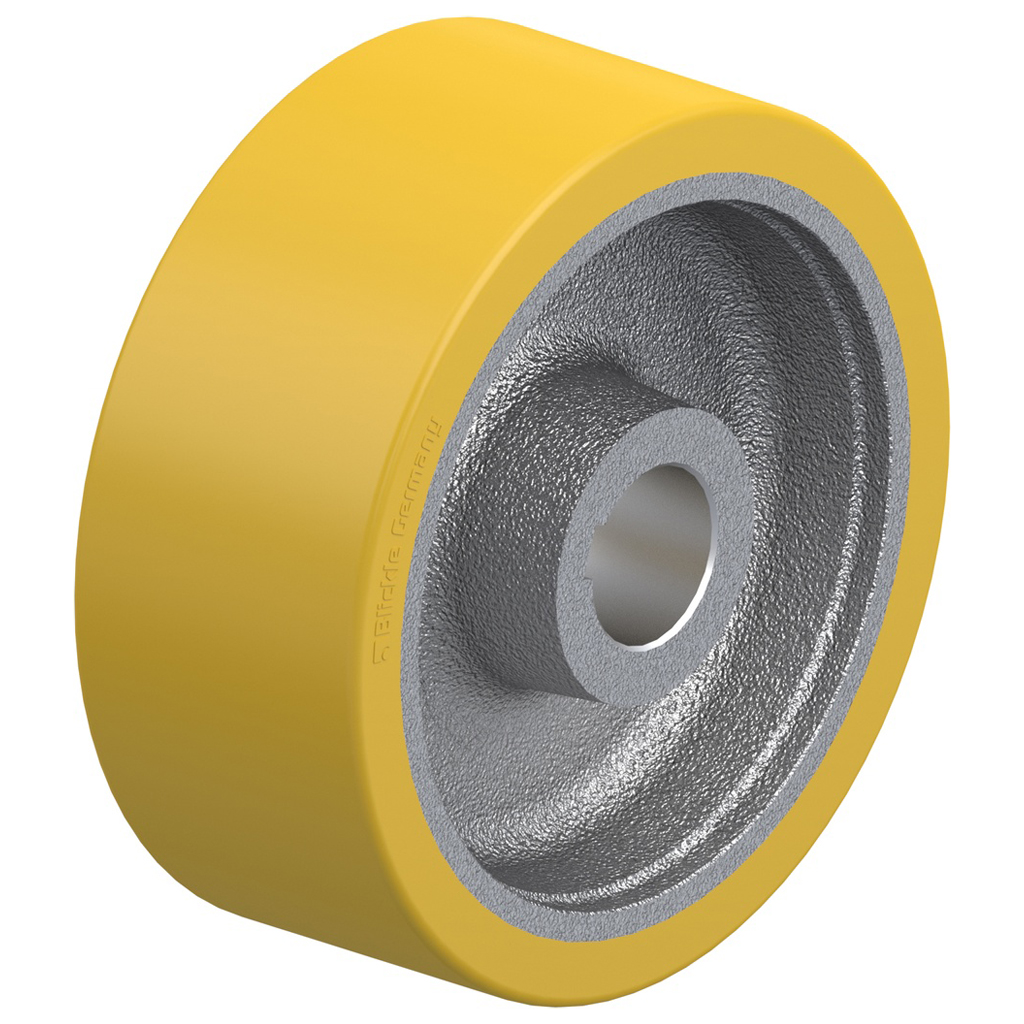 GTHN 202/40H7 200x80mm Extrathane polyurethane on cast iron centre bore 40mm H7 hub length 80mm plain bearing with keyway 12x3.3mm 1400kg