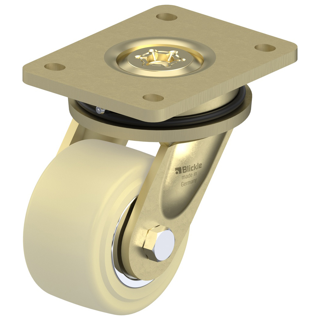 LS-GSPO 101K 100mm swivel top plate 140x110mm castor with cast nylon ball bearing wheel 1500kg.