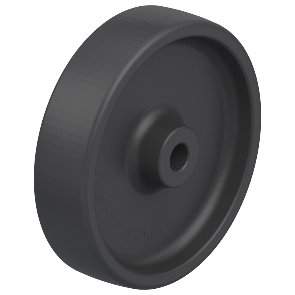 Wheel series 200mm heat resistant thermoplastic (-25°C - +250°C) 20mm bore hub length 60mm plain bearing 360kg