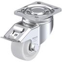 LH-SPO 80K-FI 80mm swivel/-FI brake top plate 100x85mm castor with nylon ball bearing wheel 350kg.