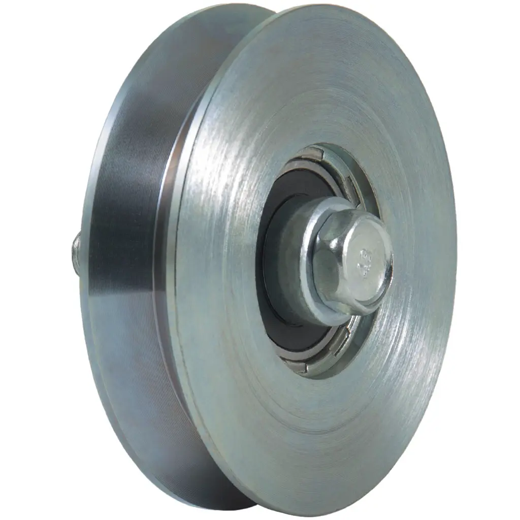 100mm V-groove wheel with 1 ball bearing