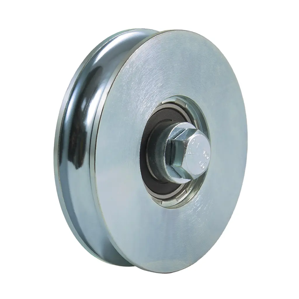 100mm Round groove wheel with 1 ball bearing
