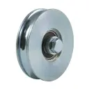 100mm Round groove wheel with 1 ball bearing