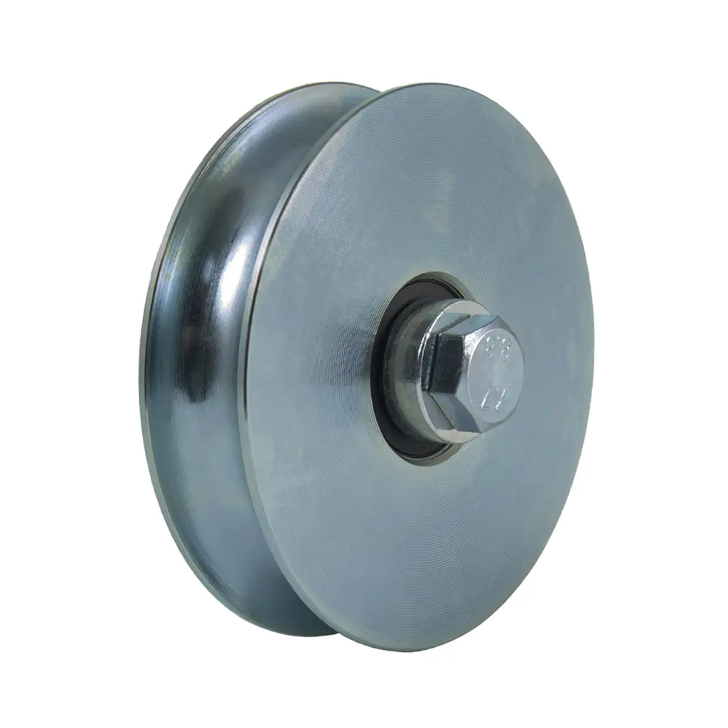 100mm Round groove wheel with 2 ball bearings 350kg