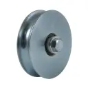 100mm Round groove wheel with 2 ball bearings 350kg