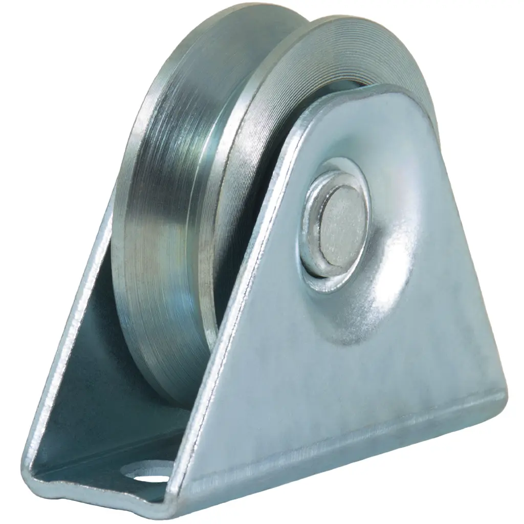 60mm V-groove wheel in fixed bracket