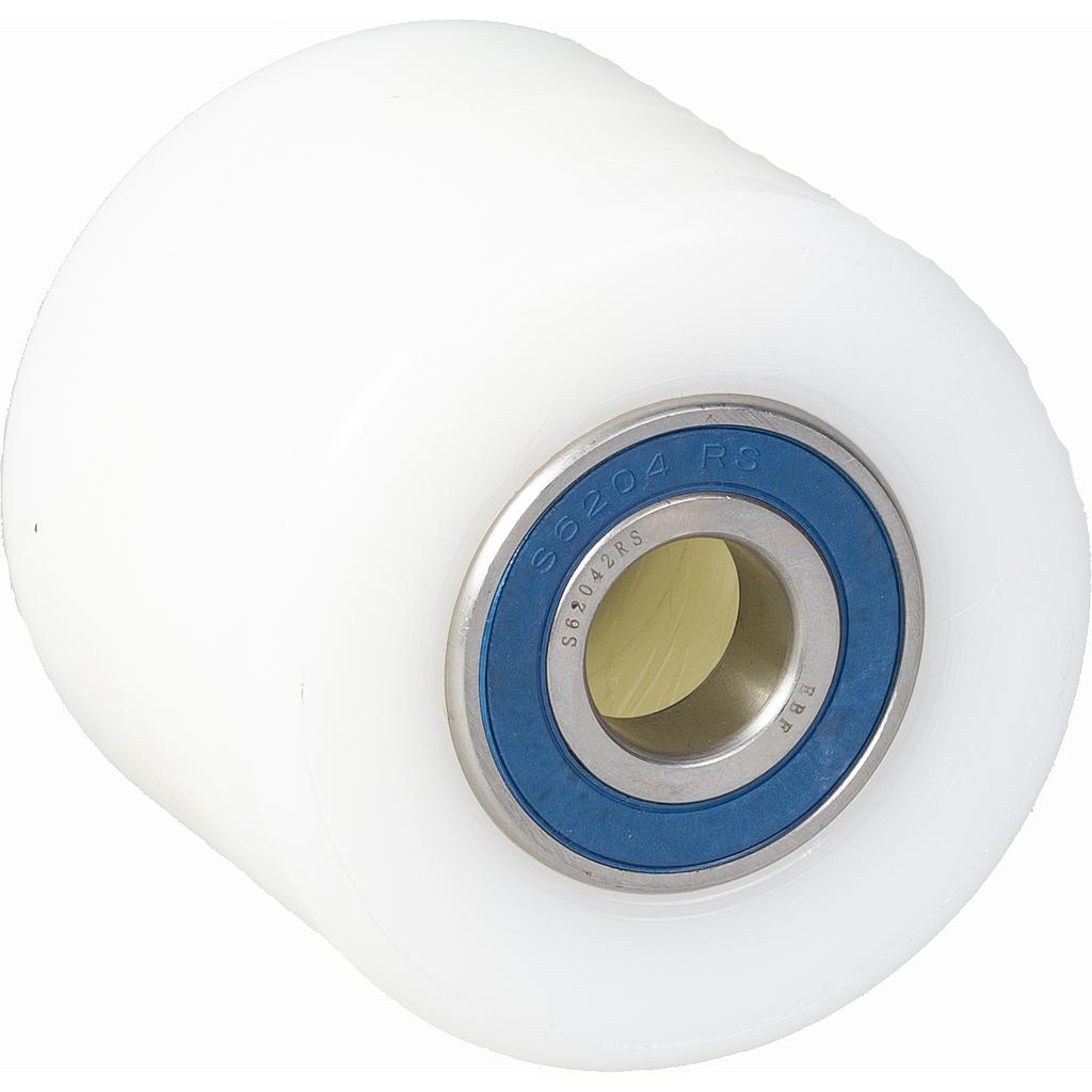 Pallet roller 82x70mm nylon 20mm bore hub length 70mm stainless steel ball bearing 700kg