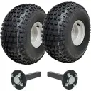 ATV Trailer Kit, 22x11.00-8 4pr P323 Knobby tyre, Hub/stub axle 35x35mm, no hitch, 310kg load capacity