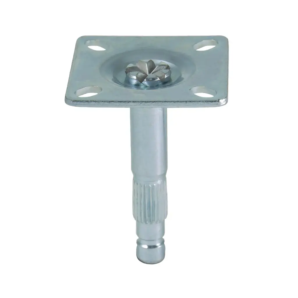 42x42mm Top plate fitting for twin wheel castor with total lock (Splined)