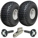 ATV Trailer Kit, 22x11.00-8 4pr P323 Knobby tyre, Hub/stub axle 40x40mm, pressed hitch, 310kg load capacity