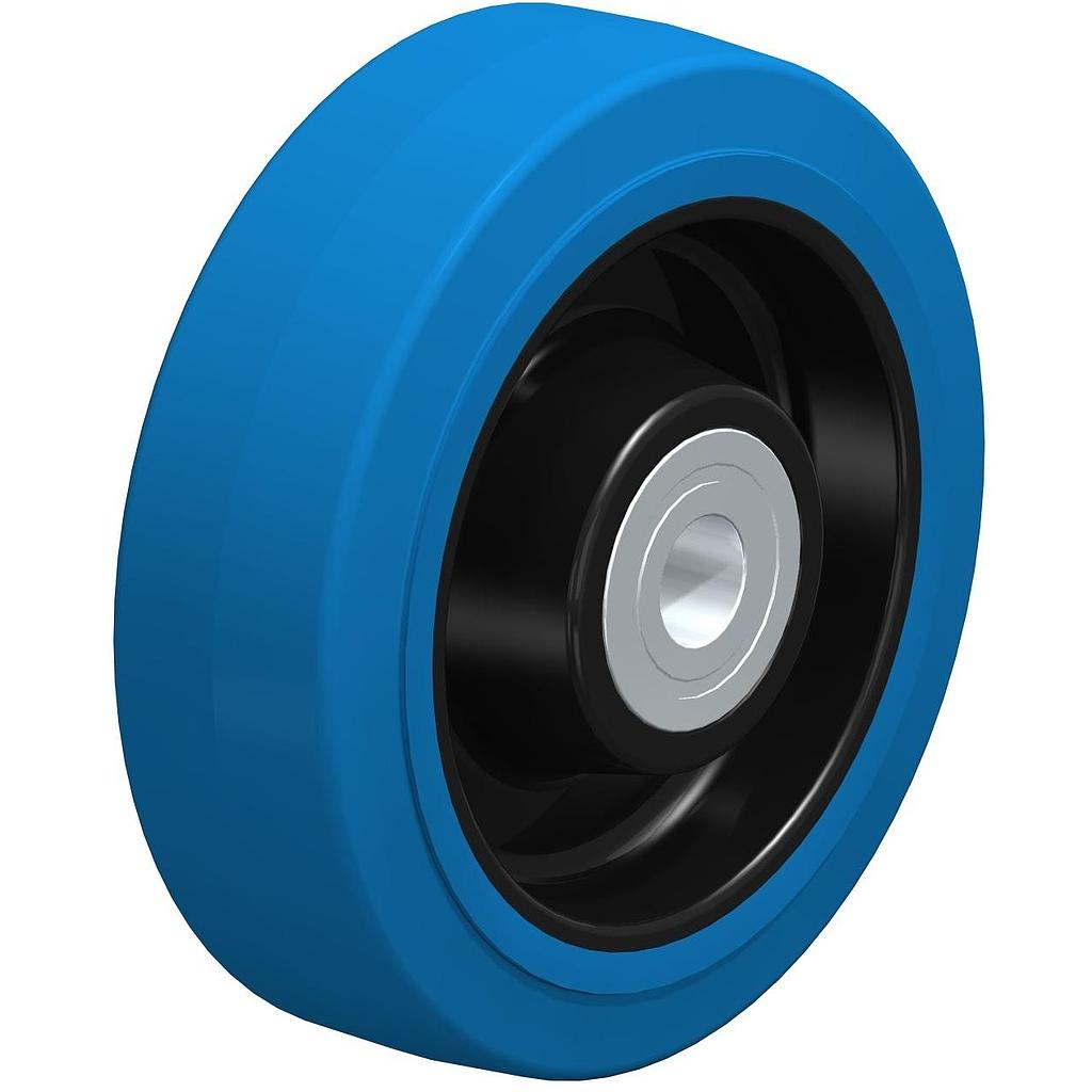 31548101 160mm blue elastic rubber on nylon centre 20mm bore hub length 60mm ball bearing 350kg