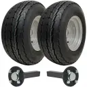 Trailer kit - 20.5x8.00-10 4ply TRAILER WHEEL 4/100 &amp; Hub &amp; Stub axle 4/100 M12 wheel bolt 35x35mm Hi speed