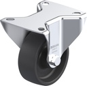 B-POHI 81G, 80mm fixed top plate 100x85mm castor with heat resistant thermoplastic plain bearing wheel 100kg.