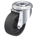 LIR-POHI 81G, 80mm swivel bolt hole 13mm castor with heat resistant thermoplastic plain bearing wheel 100kg.