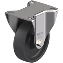 LIX series 100mm stainless steel fixed top plate 100x85mm castor with heat resistant thermoplastic (-25°C - +250°C) plain bearing wheel 120kg