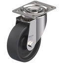 LIX series 150mm stainless steel swivel top plate 140x110mm castor with heat resistant thermoplastic (-25°C - +250°C) plain bearing wheel 300kg