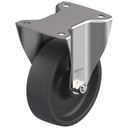 BX-POHI 150G, 150mm stainless steel fixed top plate 140x110mm castor with heat resistant thermoplastic (-25°C - +250°C) plain bearing wheel 300kg