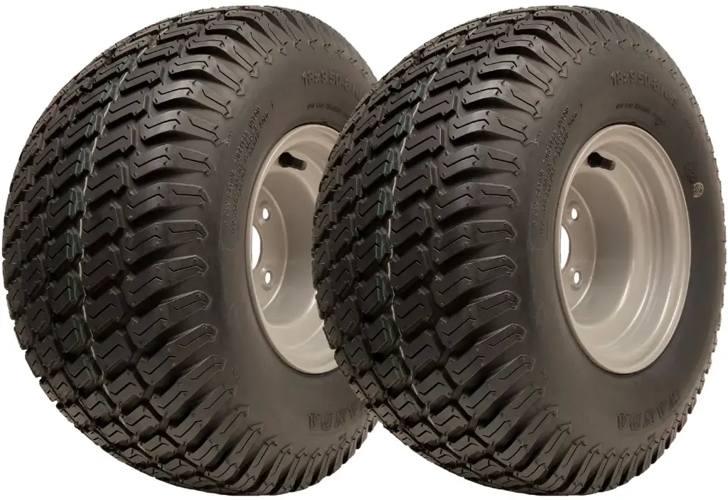 Set of 2 - 18x9.50-8 P332 grass tyre on 4/4" rim