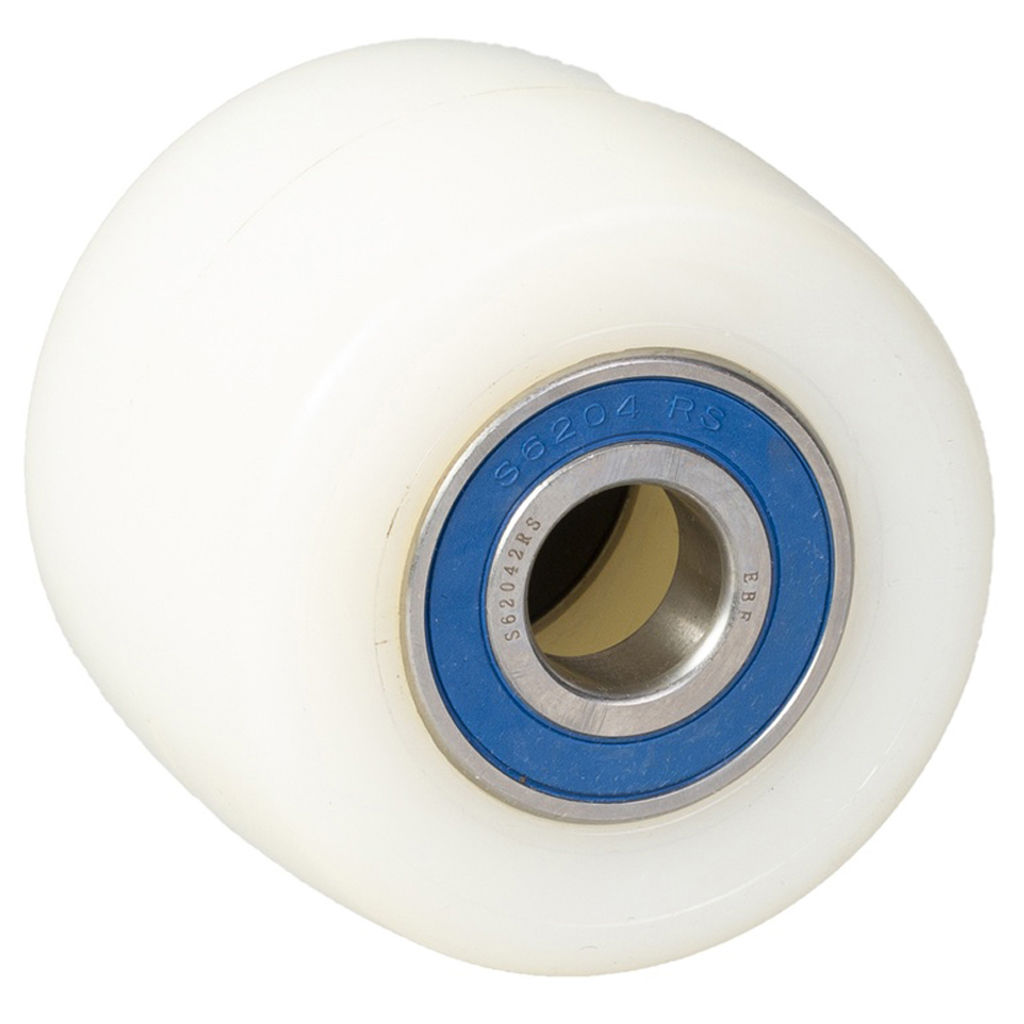 Pallet roller 82x60mm nylon 20mm bore hub length 60mm stainless steel ball bearing 650kg