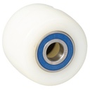 Pallet roller 82x60mm nylon 20mm bore hub length 60mm stainless steel ball bearing 650kg