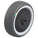 PATH 100/8KFD-ELS 100mm electrically conductive grey polyurethane on nylon centre 8mm bore hub length 46mm additional sealed single ball bearing 130kg.