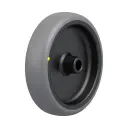 TPA 127/12G-ELS Wheel series 125mm electrically conductive grey thermoplastic rubber on polypropylene centre 12mm bore hub length 45mm plain bearing 80kg