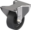 LIX series 80mm stainless steel fixed top plate 100x85mm castor with heat resistant thermoplastic (-25°C - +250°C) plain bearing wheel 100kg