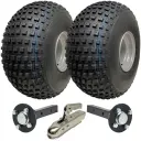 ATV Trailer Kit, 25x12.00-9 4pr P318 Knobby tyre, Hub/stub axle 40x40mm, pressed hitch, 390kg load capacity