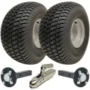 ATV Trailer Kit, 20x10.00-8 4pr P332 Grass tyre, Hub/stub axle 40x40mm, pressed hitch, 900kg load capacity