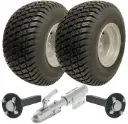 ATV Trailer Kit, 2x(18x8.50-8 4pr P332 Grass tyre, Hub/stub axle 35x35mm) 1x off-road swivel hitch 750kg load capacity