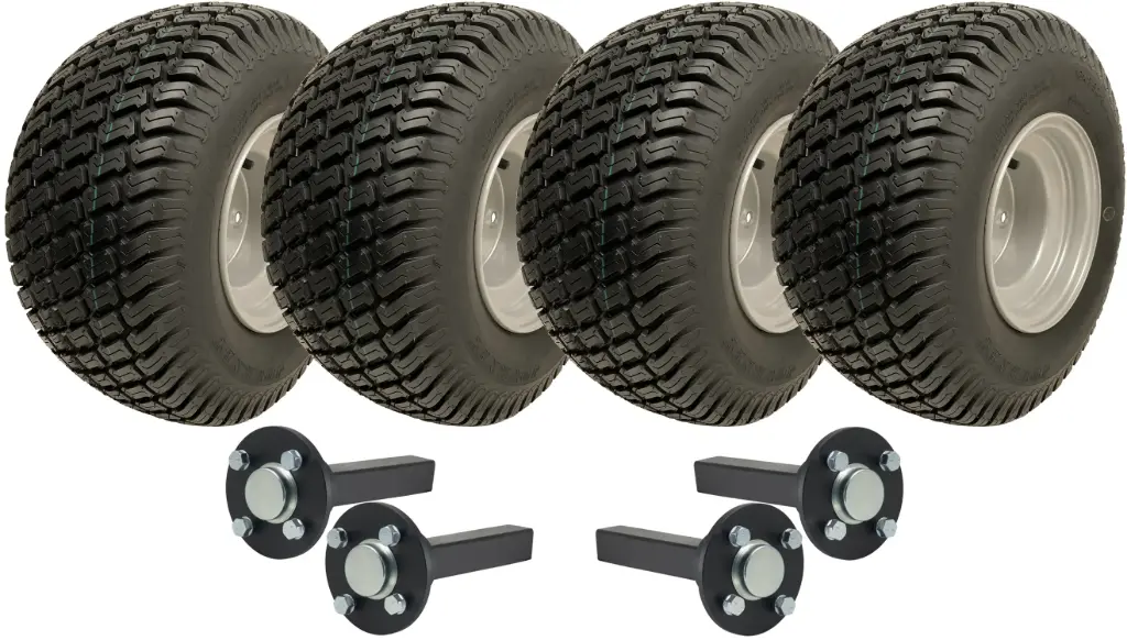 ATV Trailer Kit, 4x(18x8.50-8 4pr P332 Grass tyre, Hub/stub axle 35x35mm) 1500kg load capacity